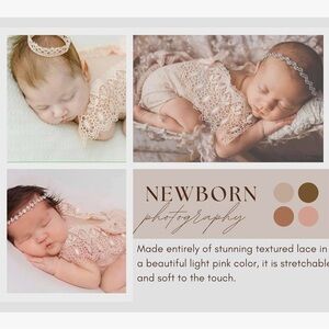 Light Pink Lace Newborn One Piece